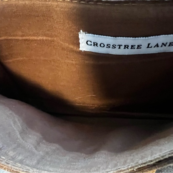 Crosstree Lane Cowhide Suede Brown Crossbody Bag - Picture 8 of 11